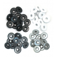 We R Memory Keepers - Wide eyelets x 40 Grey