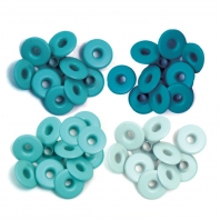 We R Memory Keepers - Wide eyelets x 40 Aqua