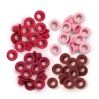 We R Memory Keepers - Eyelets & Washer standard Red x 60