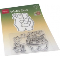 Marianne Design Clear Stamp & Die set Hetty's Winter Beer