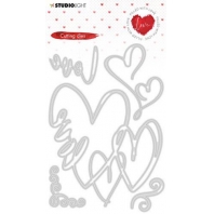 Studio Light Embossing Die Cut Stencil Love Elements Files With love nr 351