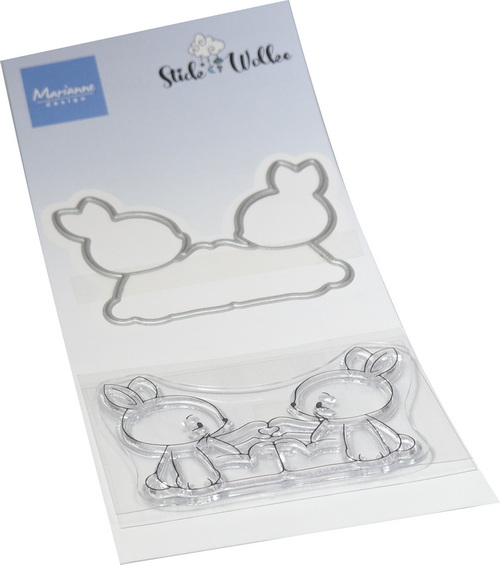 Marianne Design Clear Stamp & dies Rabbit Friends