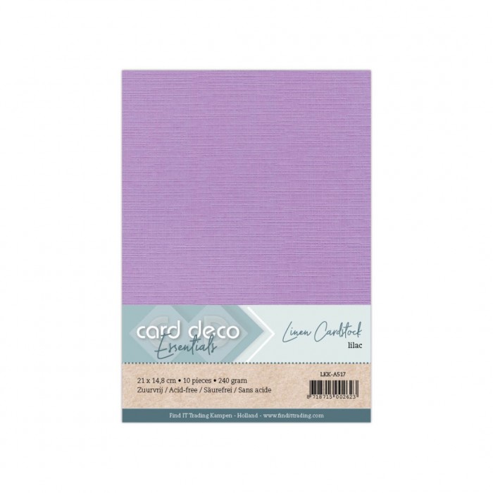 Card Deco Essentials - Linnenkarton A5 - Lila 17 - 10 stuks