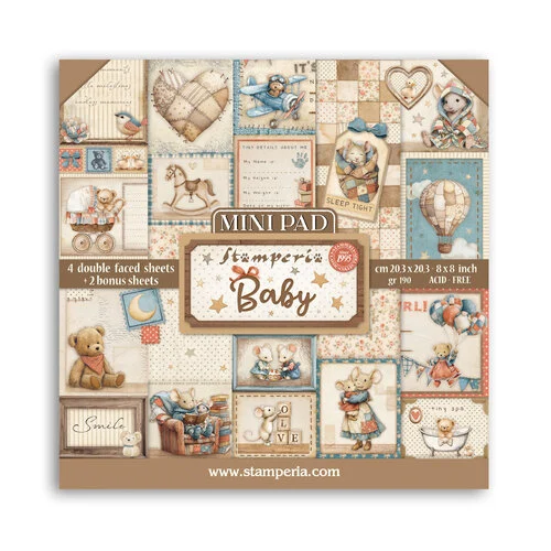 Stamperia - Baby mini pad 20,3x20,3cm