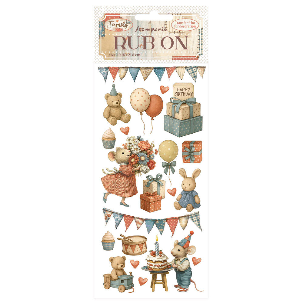 Stamperia - Family Rub on Party