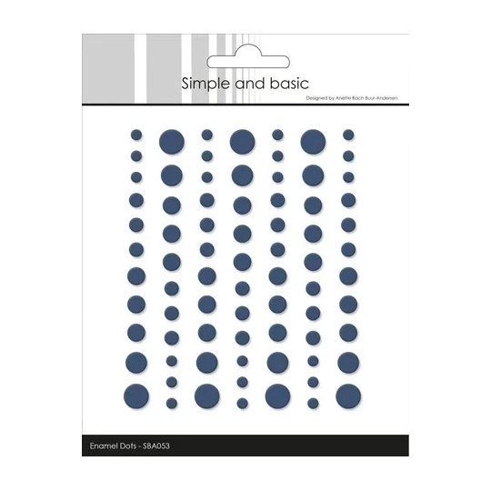 Simple and Basic Matte Enamel Dots Navy