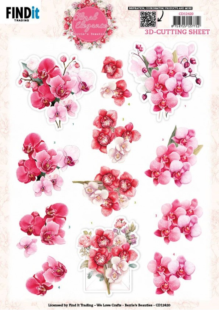 Berries Beauties - Floral Elegance 3D knipvel - Orchid Grace