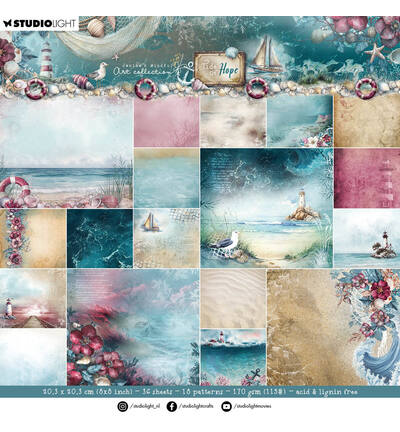 Studio Light Jeanines Mindful - Tide of Hope - paperpack 20,3x20,3cm