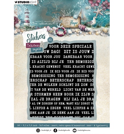 Studio Light Jeanines Mindful - Tide of Hope - Stickers Teksten & Zegels NL