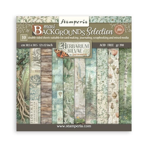 Stamperia - Herbarium Silvae - paperpack 30,5x30,5cm backgrounds