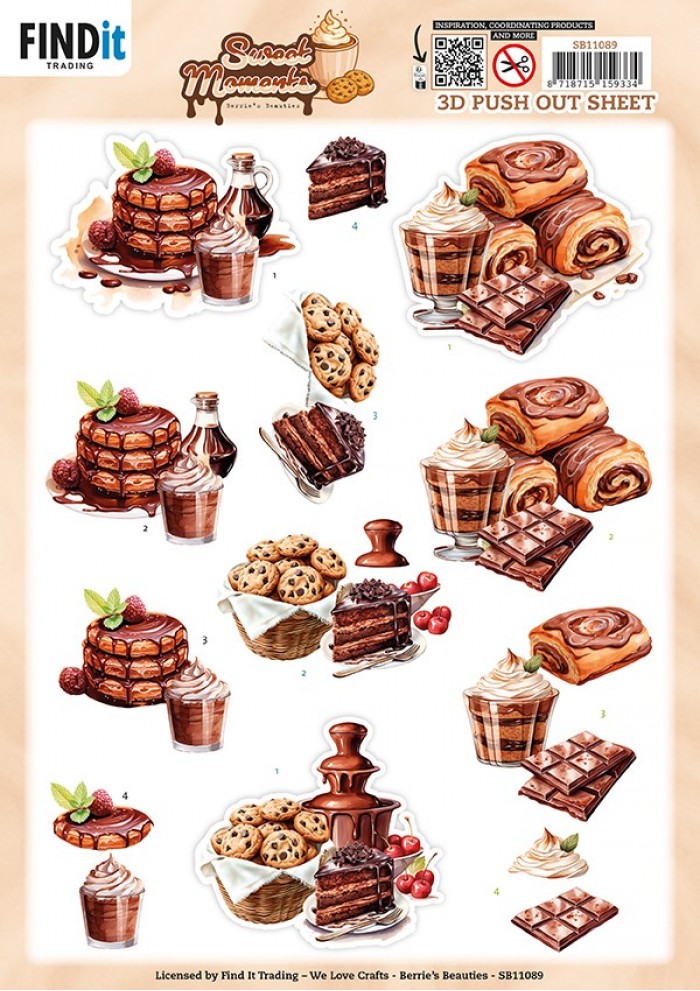 Berries Beauties - Sweet Moments 3D push out - Sugar Treats