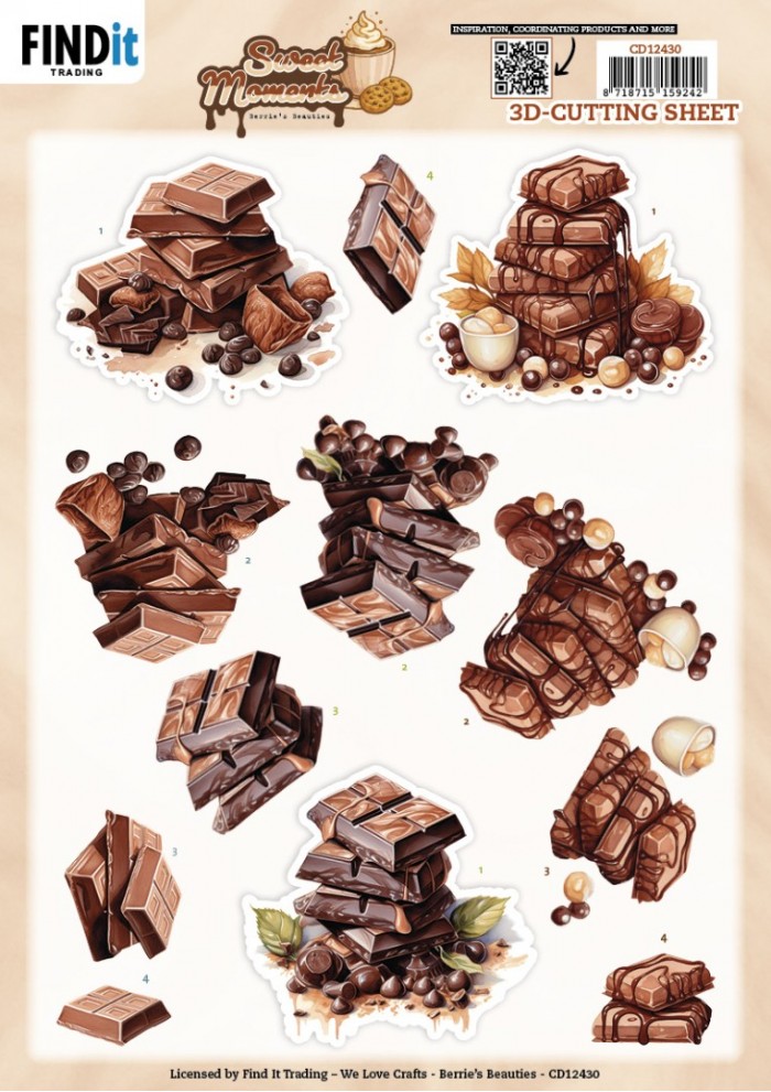 Berries Beauties - Sweet Moments 3D push out - Chocolate Bliss