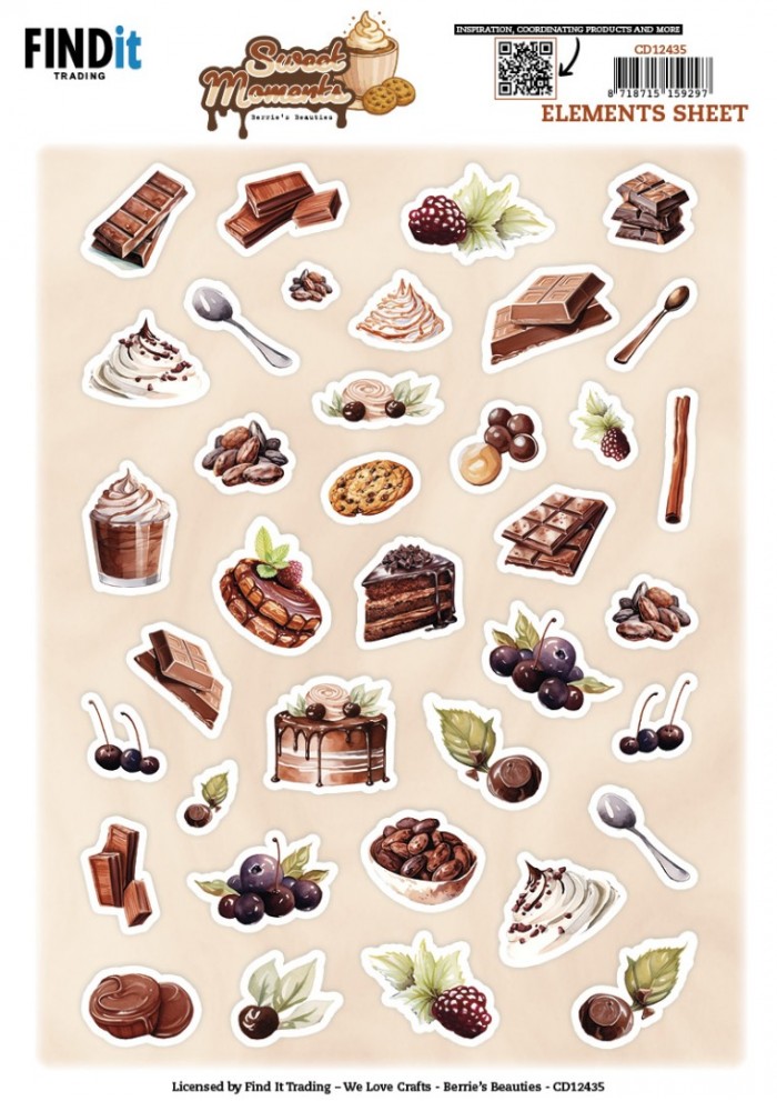 Berries Beauties - Sweet Moments 3D knipvel - elements sheet