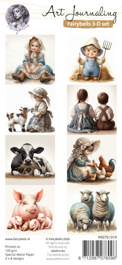 Art Journaling Fairybells 3D set Boerderij