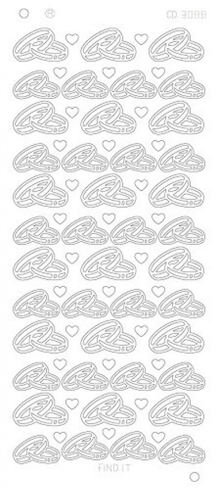 Stickervel trouwringen goud