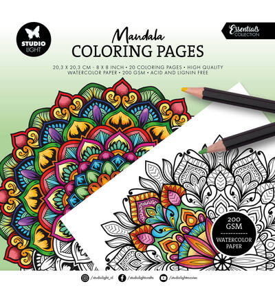 Studio Light Mandela Coloring Pages - 20,3x20,3cm