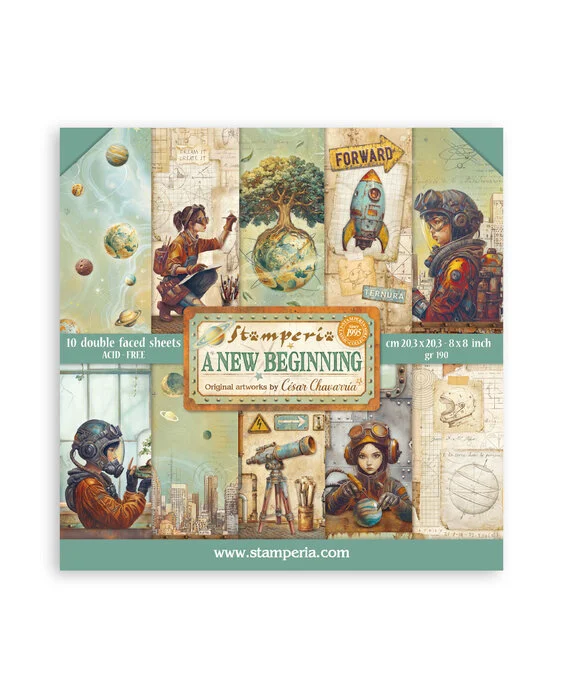 Stamperia - Paperpack A New Beginning 20,3x20,3cm
