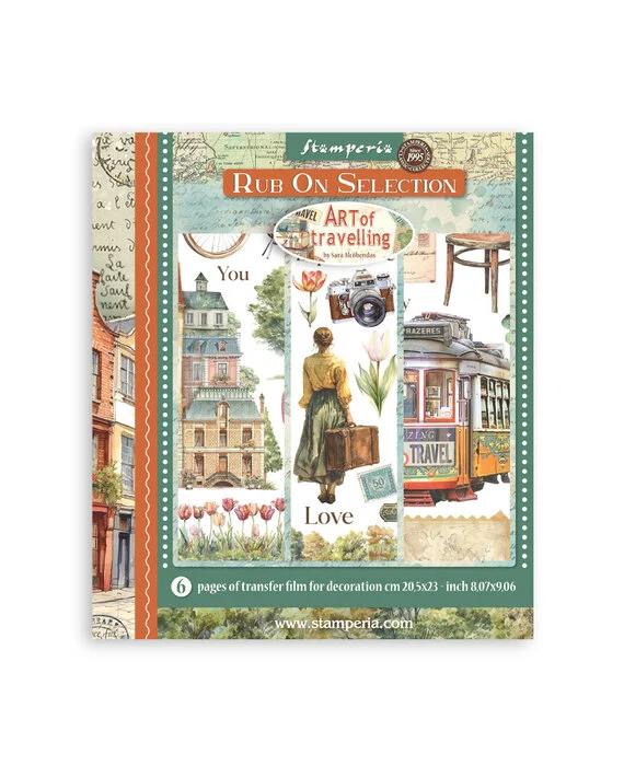 Stamperia - Rub on Selection - Art of Travelling