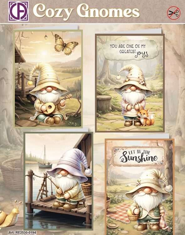 Creatief Art - Kaartenpakket - Cozy Gnomes