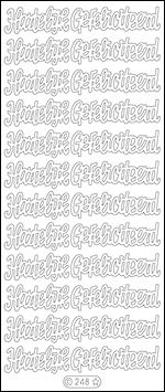 Starform Stickers - 248 Hartelijk Gefeliciteerd Goud