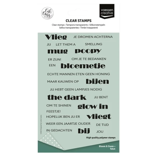Vaessen Creative -Clear Stamps by Carla Creates Tekst Bloom