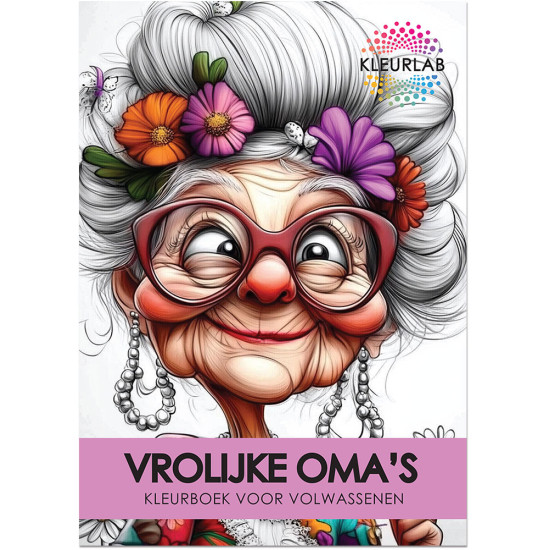 Kleurlab- kleurboek voor volwassenen - Vrolijke Omas