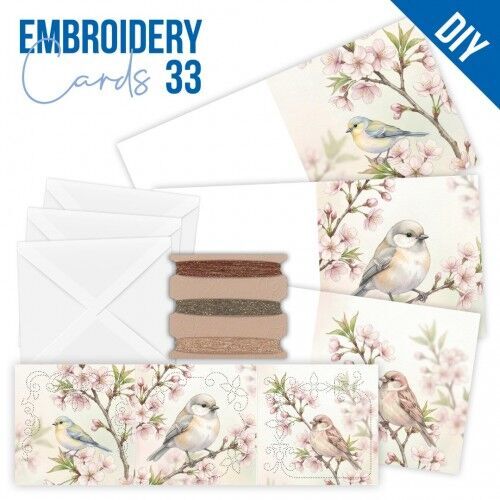 Embroidery Cards 33 - Blossom Birds