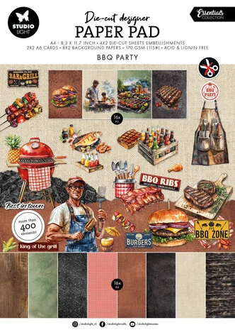 Studio Light - Die -Cut Designer  Paper Pad  - BBQ Party