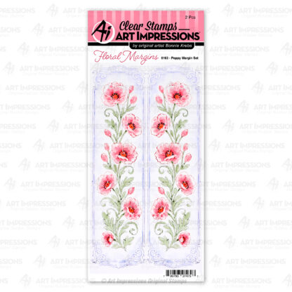 Art Impressions - Poppy Margin Set 6163