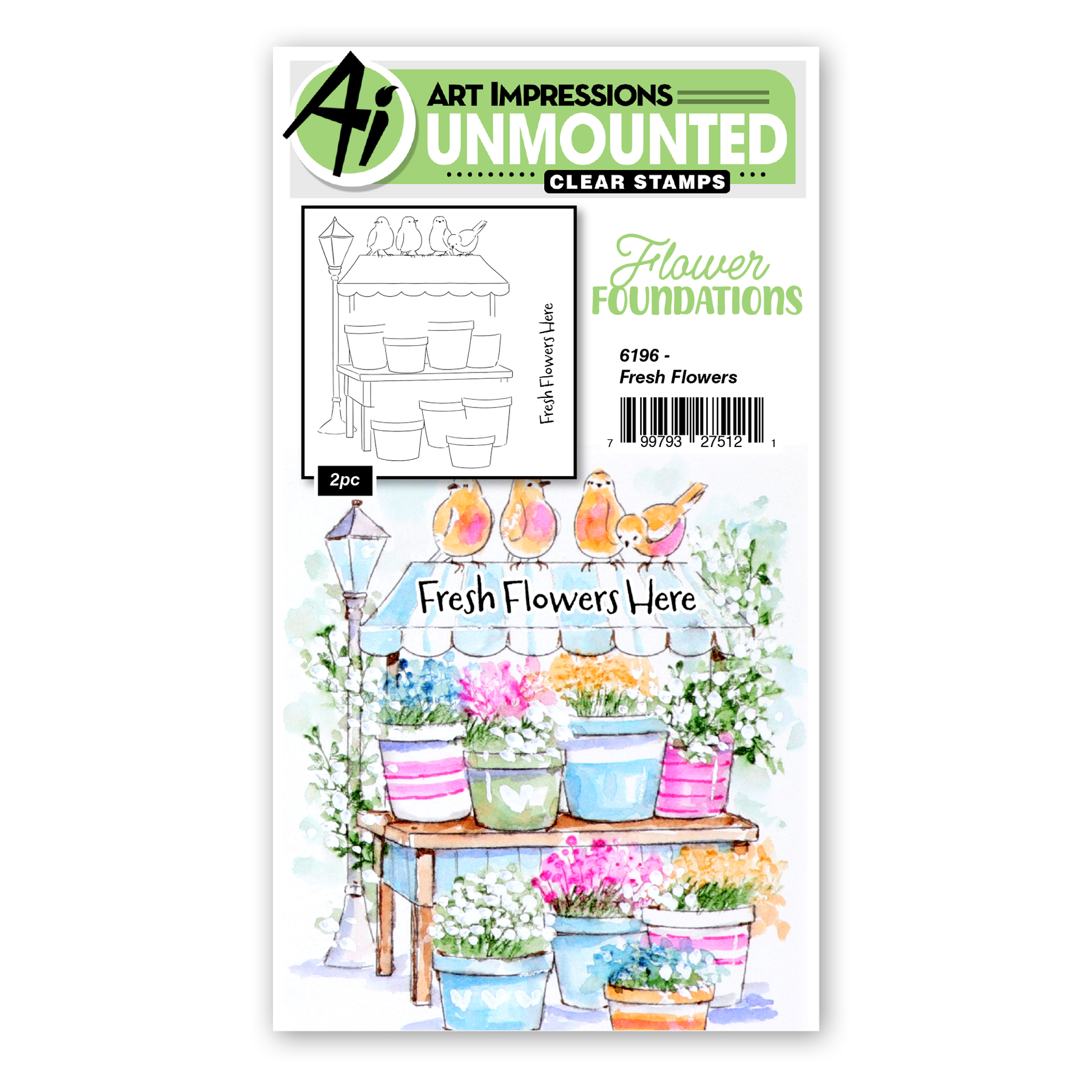 Art Impressions - Flower Foundations - Fresh Flowers 6196