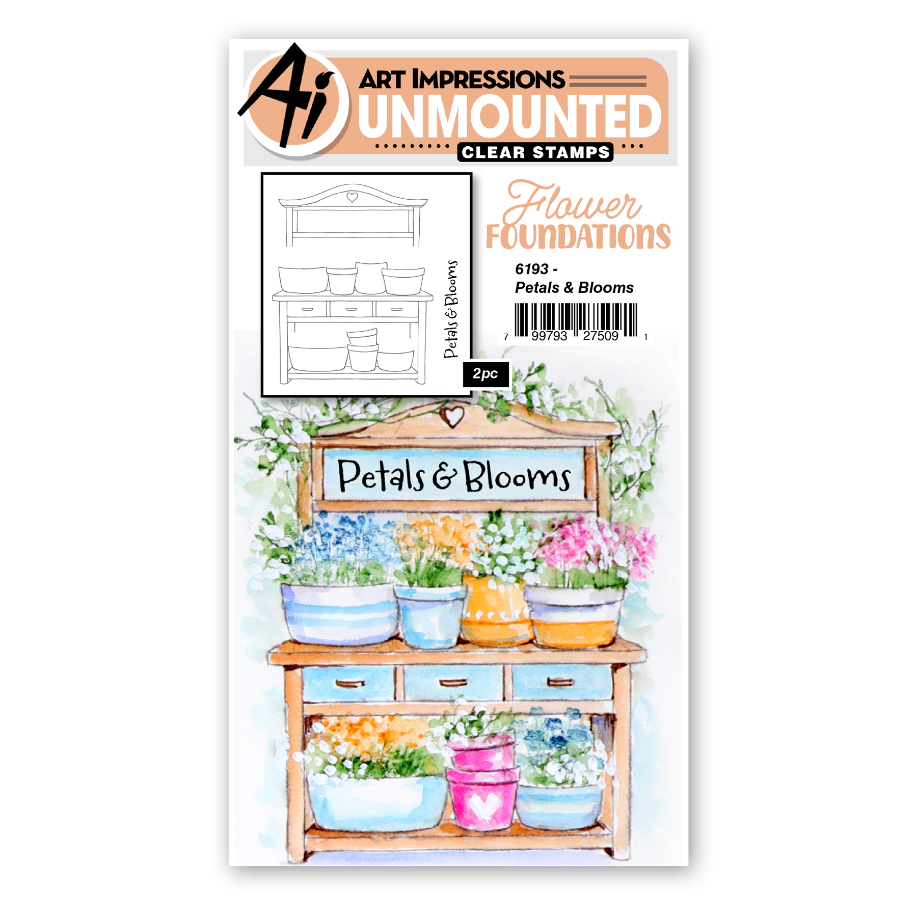 Art Impressions - Flower Foundations - Petals & Blooms 6193