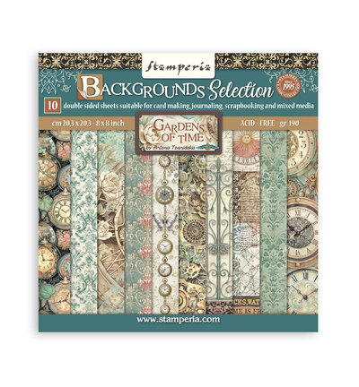 Stamperia - Gardens of Time - Backgrounds 20,3x20,3cm
