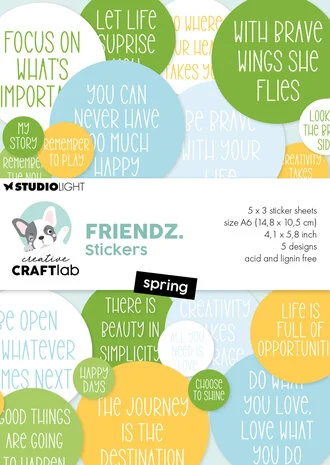 Studio Light - Creative Craftlab - Friendz Sticker Pad Spring