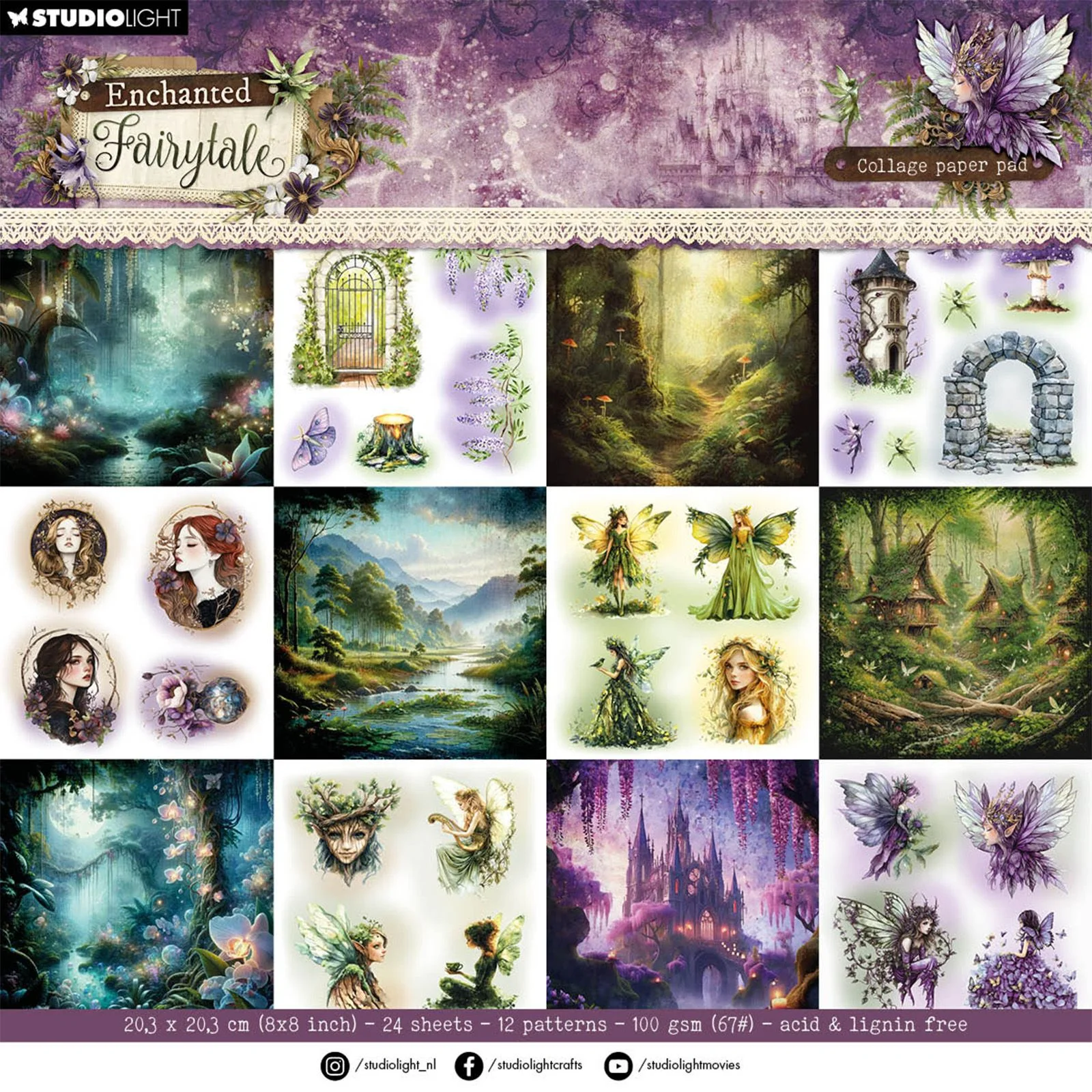Studio Light • Collage Paper Pad Enchanted Fairytale