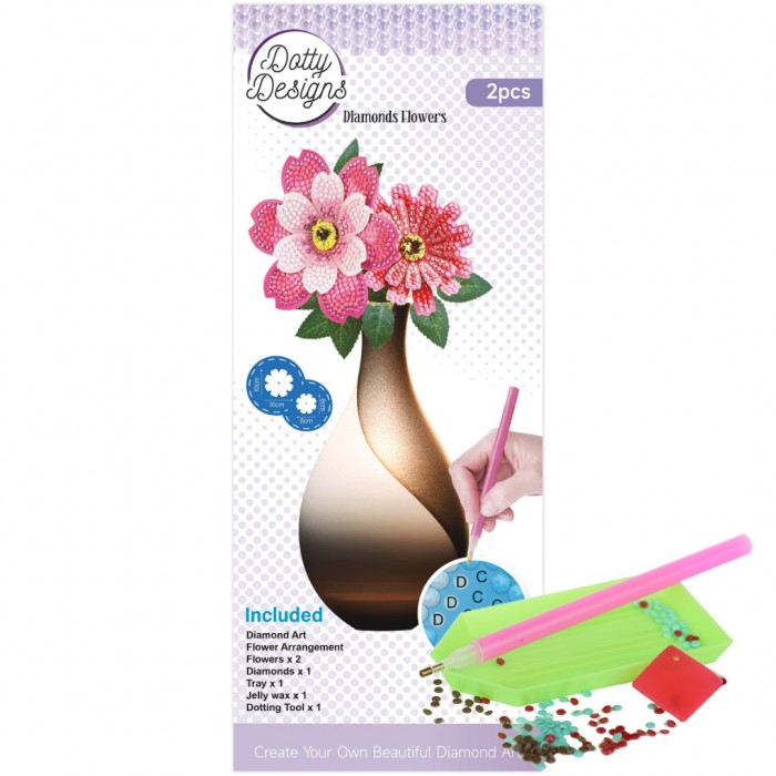 Dotty Design - Diamonds Flowers 2 stuks