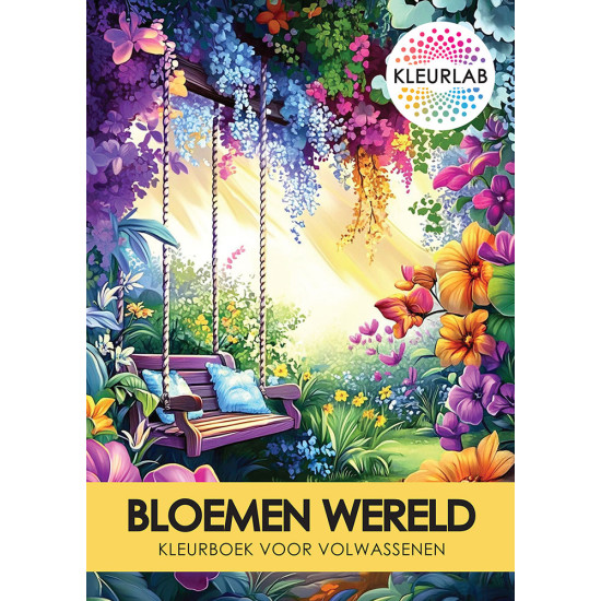 Kleurlab - kleurboek voor volwassenen - Bloemenwereld
