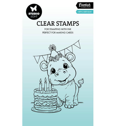 Studio Light - Clear Stamp - Hippo Birthday