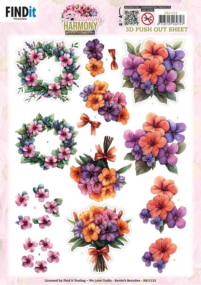 Berries Beauties - Blooming Harmony - 3D Push out - Blooming Bouquet