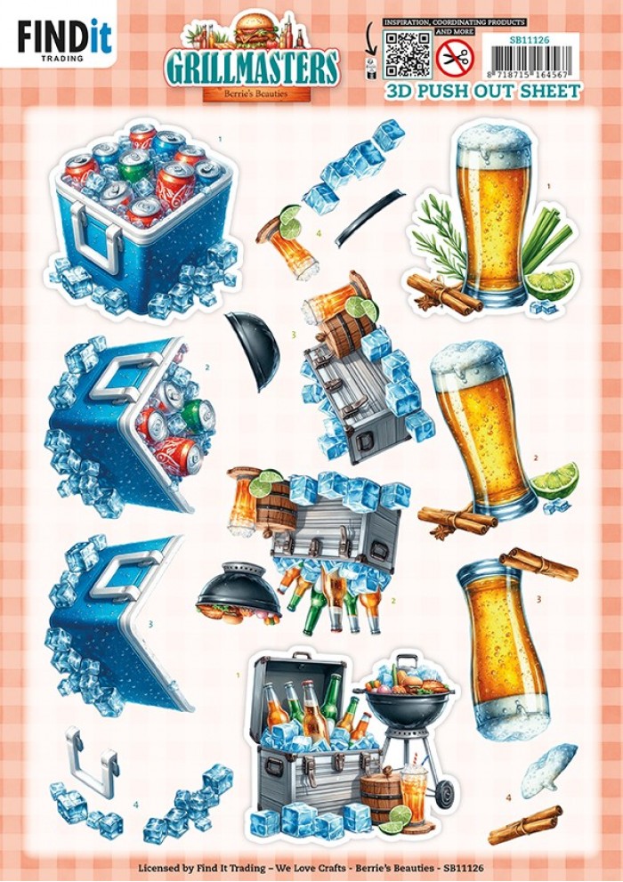 Berries Beauties - Grillmasters - 3D Push Out BBQ & Brews