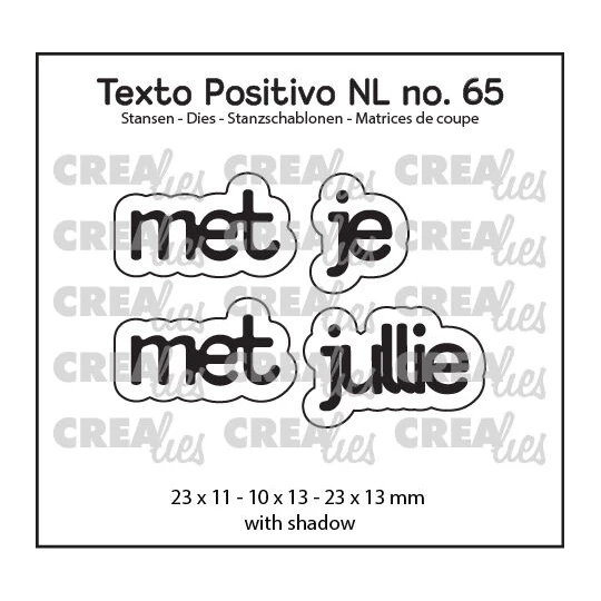Creaties - Texto Pisitivo - met je/met jullie