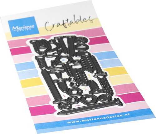 Marianne Design Craftables stencil Punch die XL - Nuts & Bolts