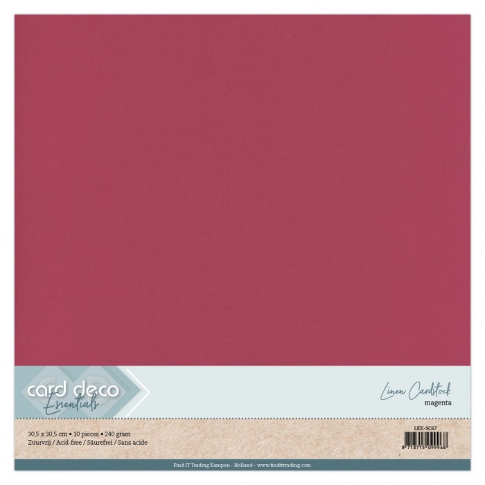Card Deco Essentials - Linnenkarton Scrap - Magenta 67