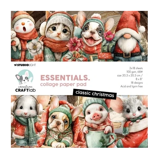 Studio Light - Essentials Collage Paper Pad - Classic Christmas