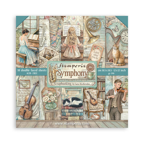 Stamperia - Symphony - Paperset 30,5x30,5cm