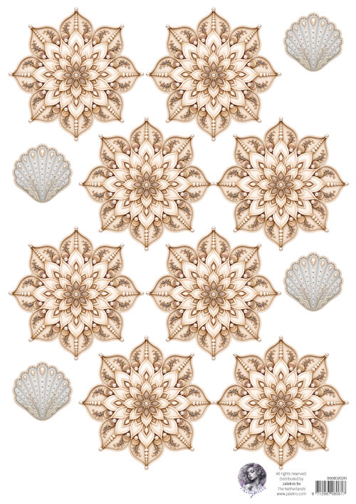 Fairybells combi knipvel voor pop-up en decoupage - strand beige A
