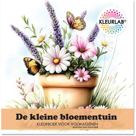 Kleurlab - Kleurboek voor volwassenen - de kleine bloementuin