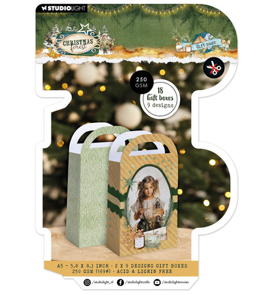 Studio Light - Christmas Forest - Giftbox Paper Pad Giftbag - 18 sheets