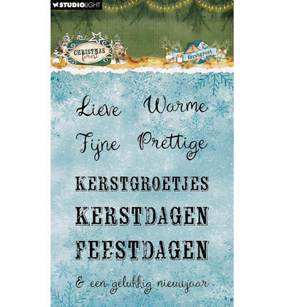 Studio Light - Christmas Forest - Clear Stamps Kerst groet - 8 pcs