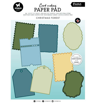 Studio Light - Christmas Forest - Card Making pad Cottage