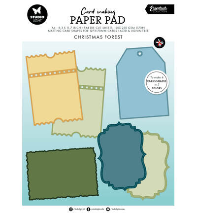 Studio Light - Christmas Forest - Card Making pad Cottage